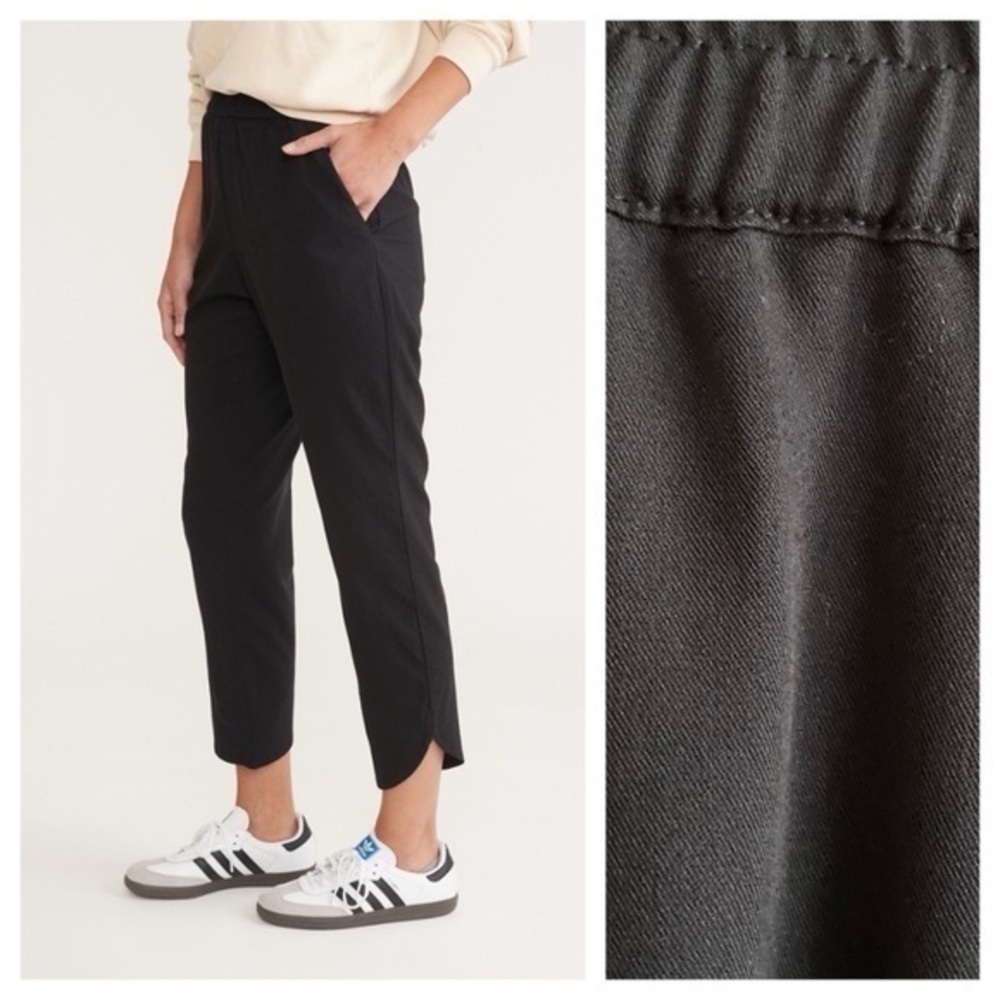 Marine Layer Black Allison Cropped Pants Small